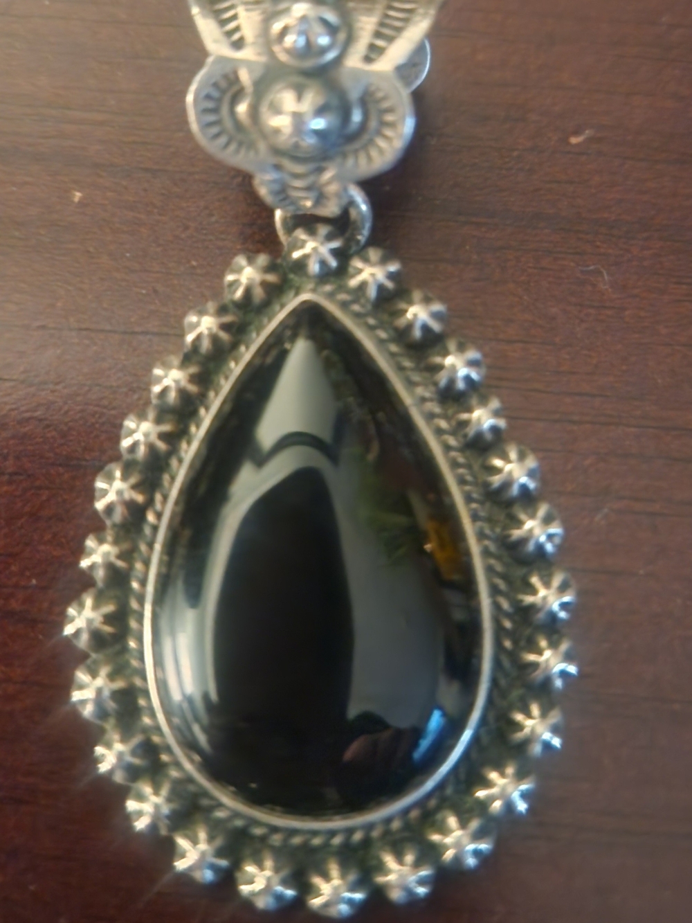 Happy Piasso Sterling Silver Black Onyx Star Shot Pendant